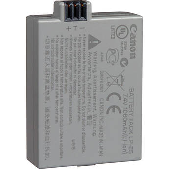 Canon LP-E5 Rechargeable Lithium-Ion Battery Pack (7.4V, 1080mAh)