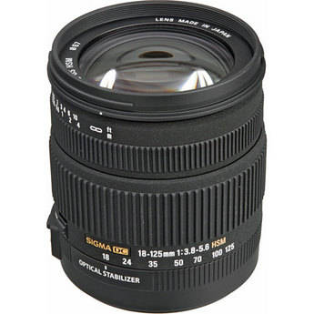 Sigma 18-125mm f/3.8-5.6 DC OS HSM Lens for Canon Digital EOS
