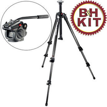 Manfrotto by Bogen Imaging 190CX3 - Sistema de Trip� em Fibra de Carbono com Cabe�a 501 HDV