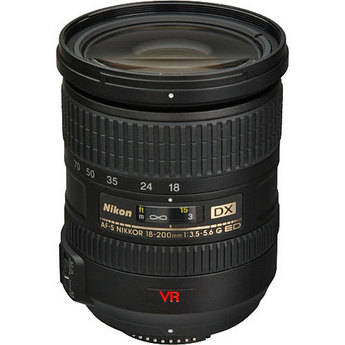Nikon AF Zoom Nikkor 18-200mm f/3.5-5.6G ED-IF AF-S DX VR II Autofocus Lens