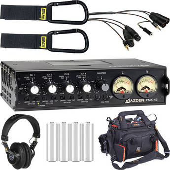 Azden FMX-42 4-Channel Deluxe Mixer Kit 