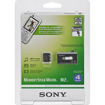 Sony 4GB Memory Stick Micro (M2) with USB Adapter MSA4GU2