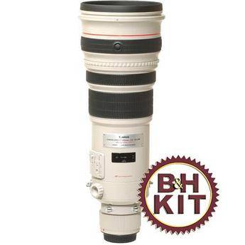 Canon Lente 500mm f/4L IS USM AF c/ Tampa de Lente LensCoat (Branco) e Hoodie (Preto)
