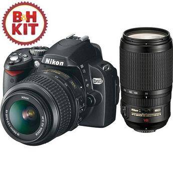 Nikon D60 SLR Digital Camera Kit with 18-55mm VR Lens & 70-300mm VR Lens 
