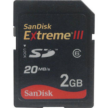 SanDisk Cart�o SD (Secure Digital) Extreme III de 2GB