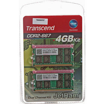 Transcend 4GB (2x2GB) SO-DIMM Upgrade Kit for Notebook