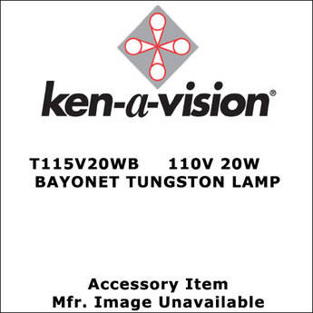 Ken-A-Vision T115V20WB 20W Tungsten Lamp for Comprehensive Scope