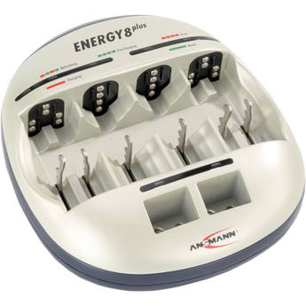 Ansmann Energy-8 Smart Charger for AA, AAA, C, D and 9V Batteries 