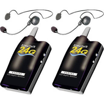Eartec 2 Simultalk 24G Beltpacks w/ Cyber Headsets