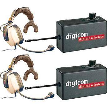Eartec 2 Digicom Communication Radios w/ Max Single Headsets