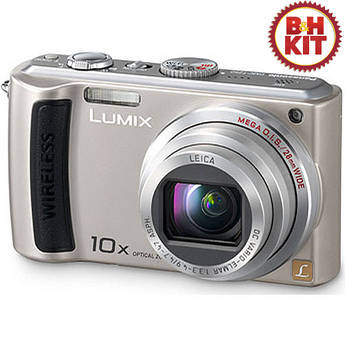 Panasonic C�mera Digital Lumix DMC-TZ50 (Prata) com Kit B�sico de Acess�rios
