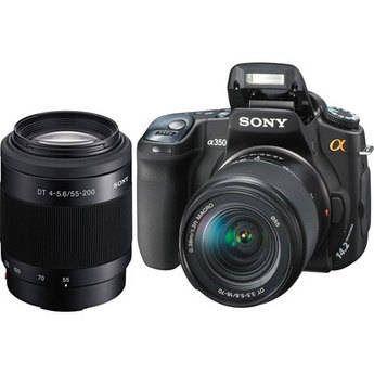 Sony Alpha DSLR-A350 SLR Digital Camera with Sony 18-70mm Lens & 55-200mm Lens