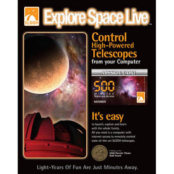 SLOOH Explore Space Live Telescope Card (500 Minutes)