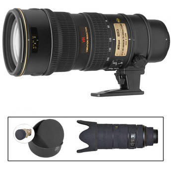 Nikon 70-200mm f/2.8 VR Lens (Black) w/LensCoat Lens Cover & Hoodie (Black) 