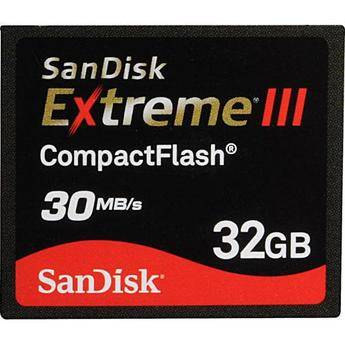 SanDisk Cart�o CompactFlash Extreme III de 32GB