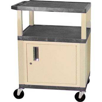 H. Wilson Tuffy 24 x 34 x 18" (WxHxD) Cart w/ Locking Cabinet (Black)