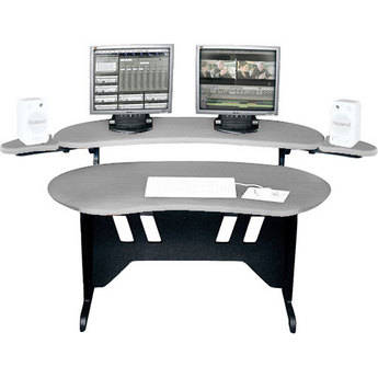 Middle-Atlantic ES-PS 60" Edit Center Desk with Overbridge (Pepperstone)