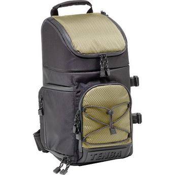 Tenba Shootout Sling Bag, Medium (Black with Olive Trim)