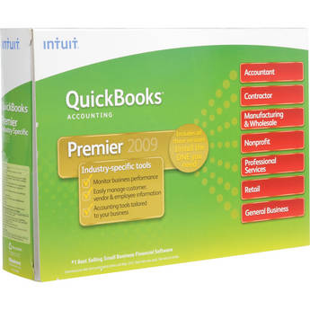 Intuit QuickBooks Premier Install-One Edition 2009 Software for Windows