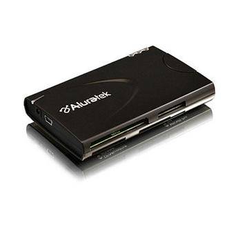 Aluratek Leitor de Cart�o/Hub de 3 Portas USB 2.0 Combo