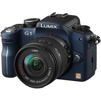 Panasonic Lumix DMC-G1 SLR-Style Digital Camera (Blue) with 14-45mm Lens
