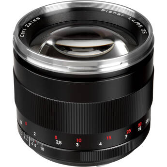 Zeiss Telephoto 85mm f/1.4 ZE Planar T* Manual Focus Lens for Canon EOS