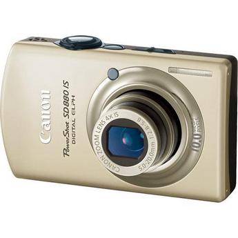 Canon PowerShot SD880 IS Digital ELPH Digital Camera (Gold) with Basic Accessory Kit