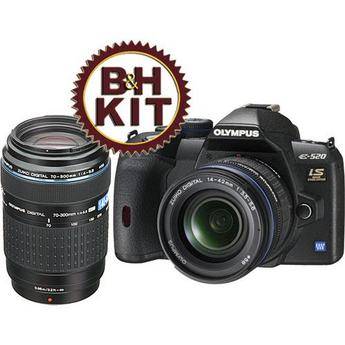 Olympus Kit de C�mera SLR Digital E-520 com Lente 14-42mm e 70-300mm