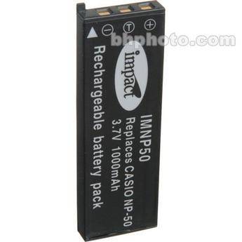 Impact NP50 Rechargeable Lithium-Ion Battery (3.7v, 1000mAh) - Replacement for Casio NP-50 Battery