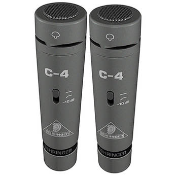 Behringer C-4 Stereo Matched Pair Single Diaphragm Condenser Microphones 