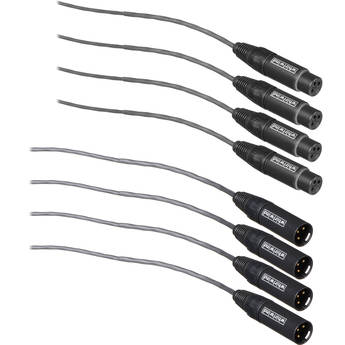 Whirlwind Medusa Multitrack Series Snake - 4 XLR Female Fan to 4 XLR Male Fan 10'