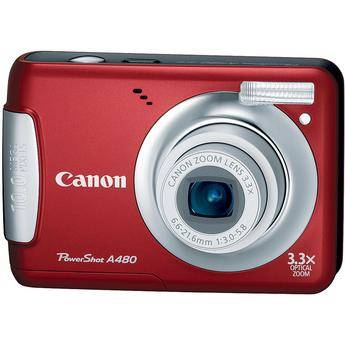 Canon PowerShot A480 Digital Camera (Red)