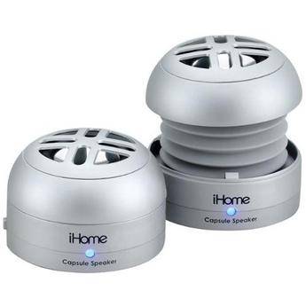 iHome iHM77SC Portable Multimedia Speakers (Silver)