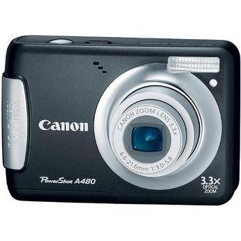 Canon PowerShot A480 Digital Camera (Black) with Basic Accessory Kit