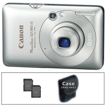 Canon C�mera Digital PowerShot SD780 IS (Prata) com Kit B�sico de Acess�rios