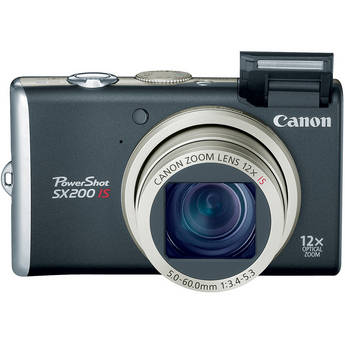 Canon PowerShot SX200 IS Digital Camera (Black) with Basic Accessory Kit