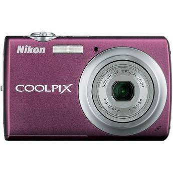Nikon Coolpix S220 Digital Camera with Basic Accessory Kit (Plum)