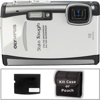 Olympus C�mera Stylus Tough-6000 com Kit B�sico de Acess�rios (Branca)