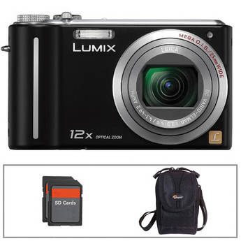 Panasonic Lumix DMC-ZS1 Digital Camera with Basic Accessory Kit (Black)