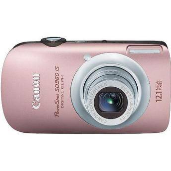 Canon PowerShot SD960 IS Digital Camera (Pink) with Deluxe Accessory Kit