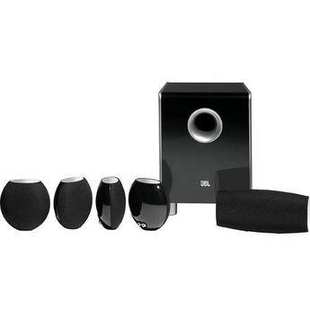 JBL CS480BG 6-Piece Home Cinema Speaker Package, 125W Subwoofer