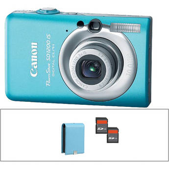 Canon PowerShot SD1200 IS Digital Camera with Basic Accessory Kit  (Black)