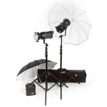 Bowens Gemini 200 2-Light Umbrella Travelpak Monolight Kit (120VAC/12VDC)