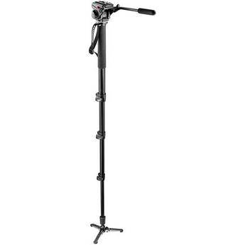 Manfrotto by Bogen Imaging 561BHDV Video Monopod with Fluid Head (Black)