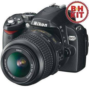 Nikon D60 SLR Digital Camera Kit with 18-55mm VR Lens & 55-200mm VR Lens