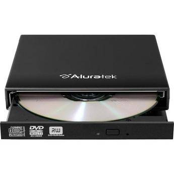 Aluratek Gravador de DVD Multiformato Fino Externo USB 2.0 de 8x com Software para Windows