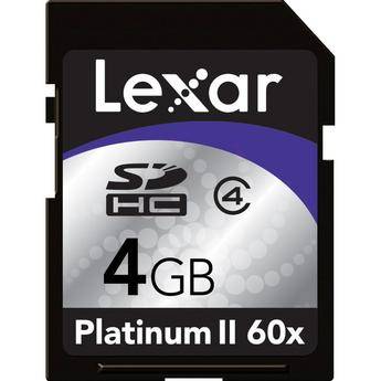 Lexar 4GB Platinum II 60x Secure Digital (SDHC) Card