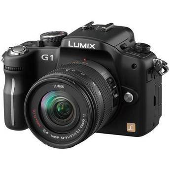 Panasonic Lumix DMC-G1 DSLR Camera (Black) Kit with 14-45mm & 45-200mm OIS Lenses