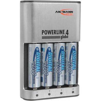 Ansmann Global Charger w/ Four 2700 mAh "AA" NiMH Batteries