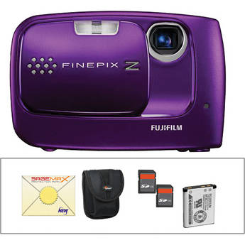 Fujifilm FinePix Z30 Digital Camera with Deluxe Accessory Kit (Violet)